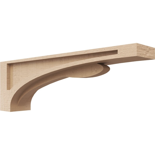 Ekena Millwork 3"W x 18"D x 6"H Thin Viola Rough Cedar Woodgrain TimberThane Corbel, Primed Tan CORUR03X18X06VIORCPR - main